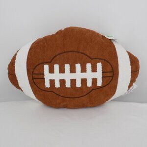 Football Pillow Celebrate it Tailgate Sports Home Decor 17.5" x 11" Brown White
